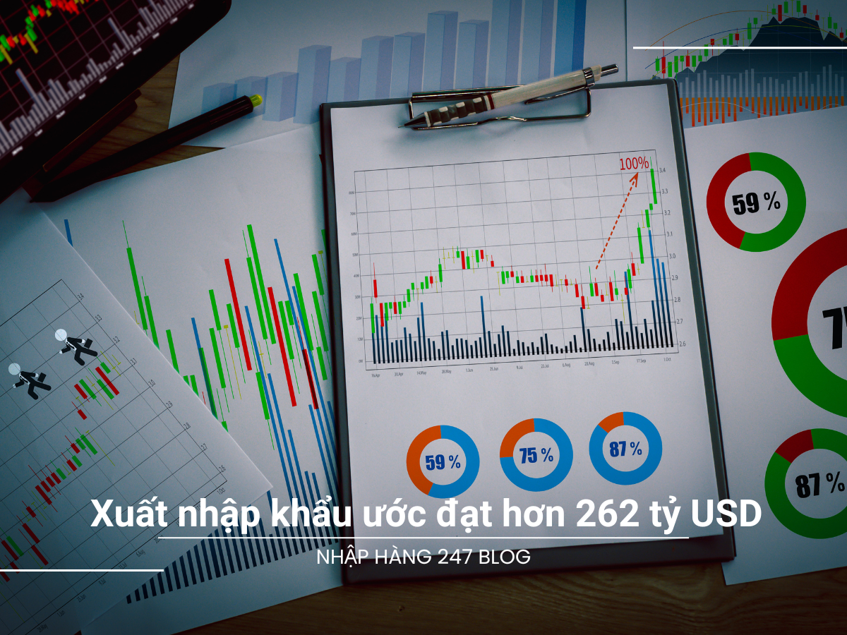 Xuất nhập khẩu ước đạt hơn 262 tỷ USD