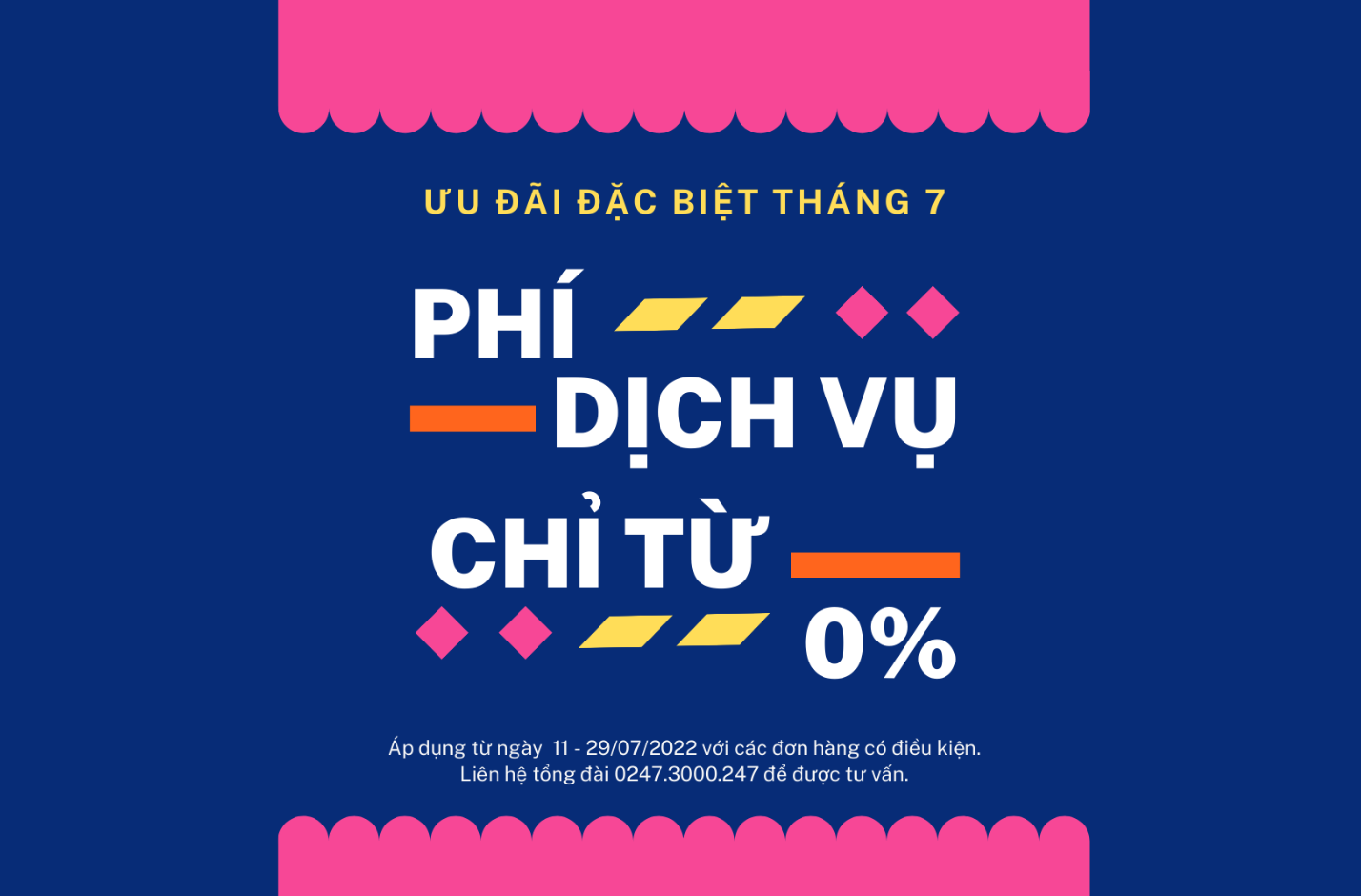 Ưu đãi Phí dịch vụ trong tháng 7