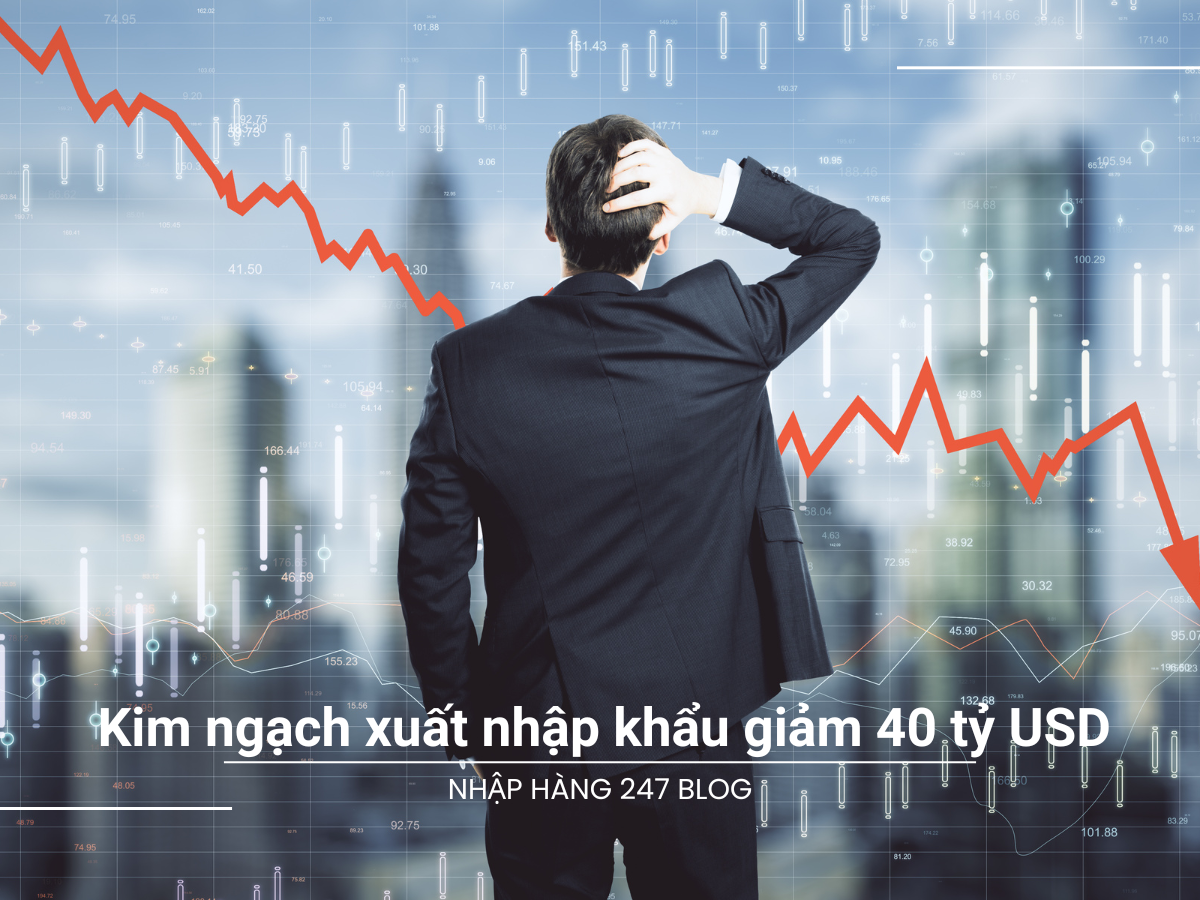 Kim ngạch xuất nhập khẩu giảm 40 tỷ USD