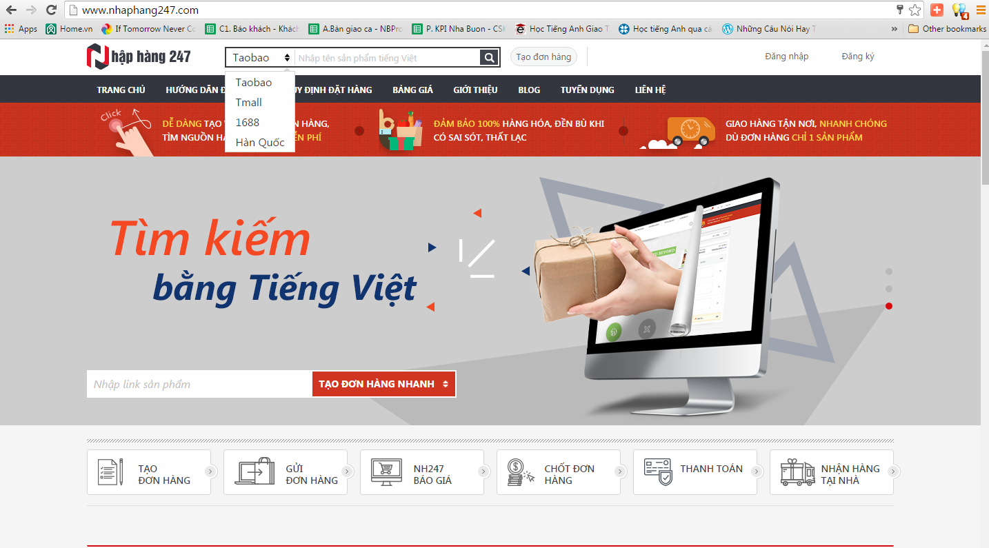 Hướng dẫn cách đặt hàng trên hệ thống NhapHang247